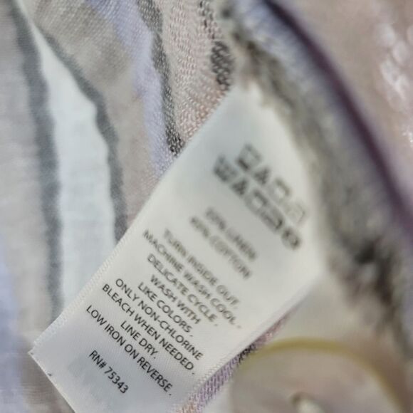 Tahari linen blend unstructured jacket gray taupe - Picture 4 of 7